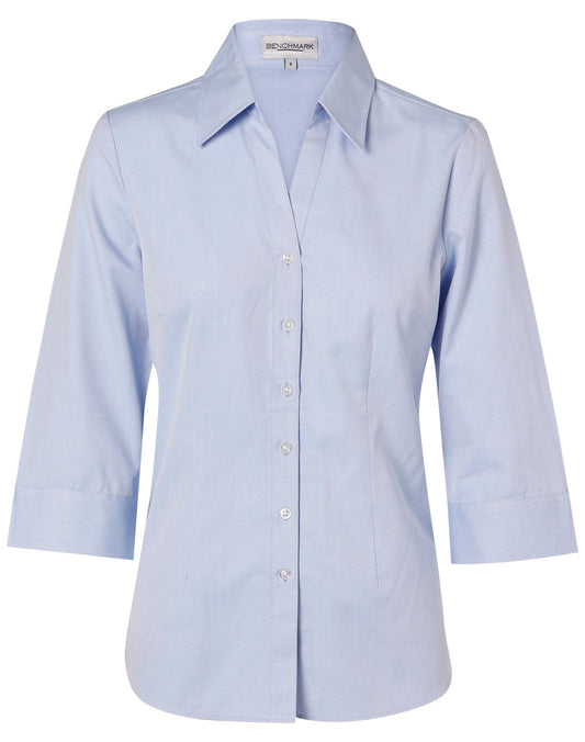 Women's Fine Chambray 3/4 Sleeve Shirt