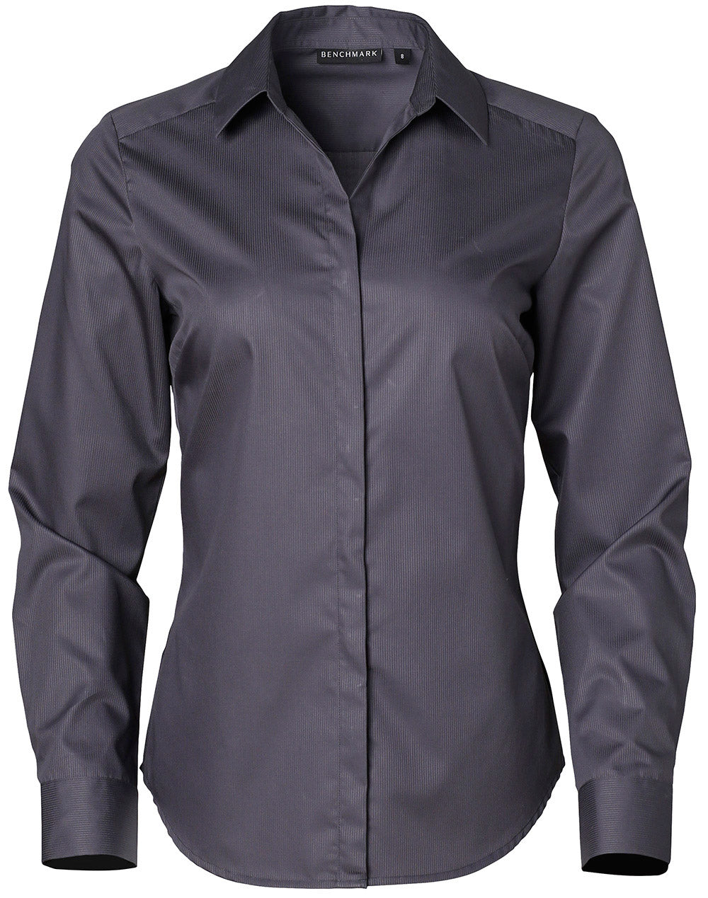 Ladies' Dobby Striped Taped L/S Shirt