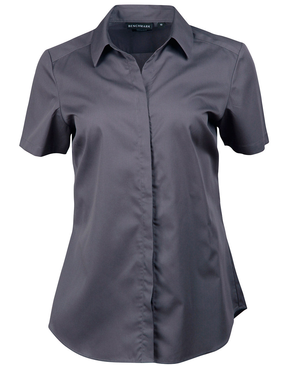 Ladies' Dobby Striped Taped S/S Shirt
