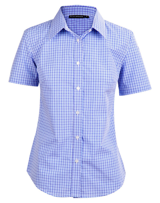 Ladies' Two Tone Check S/S Shirt