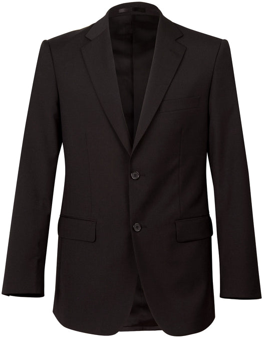 Men's Two Buttons Jacket in Wool Stretch