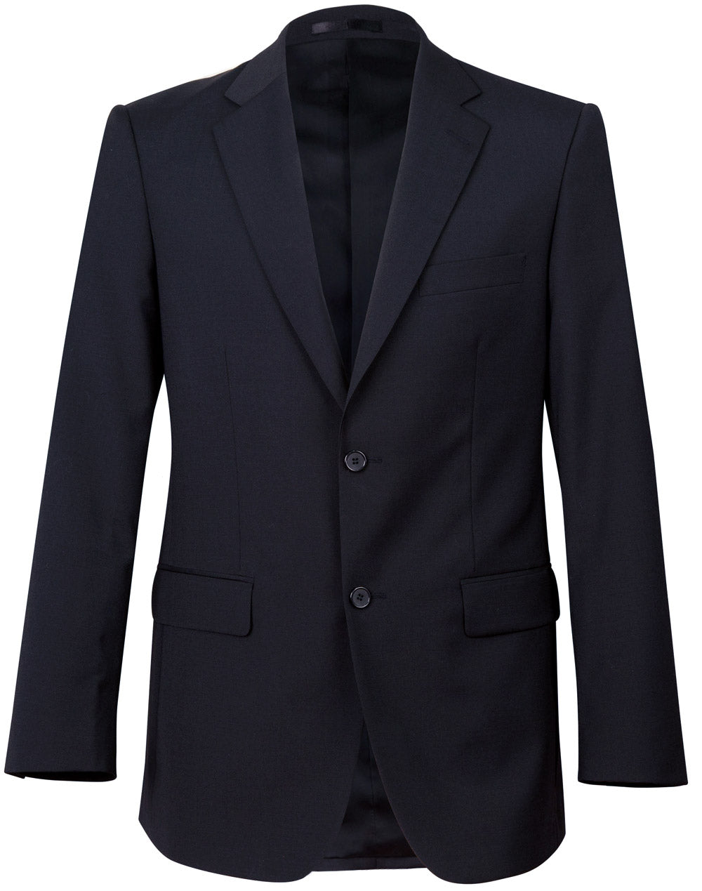 Men's Two Buttons Jacket in Wool Stretch