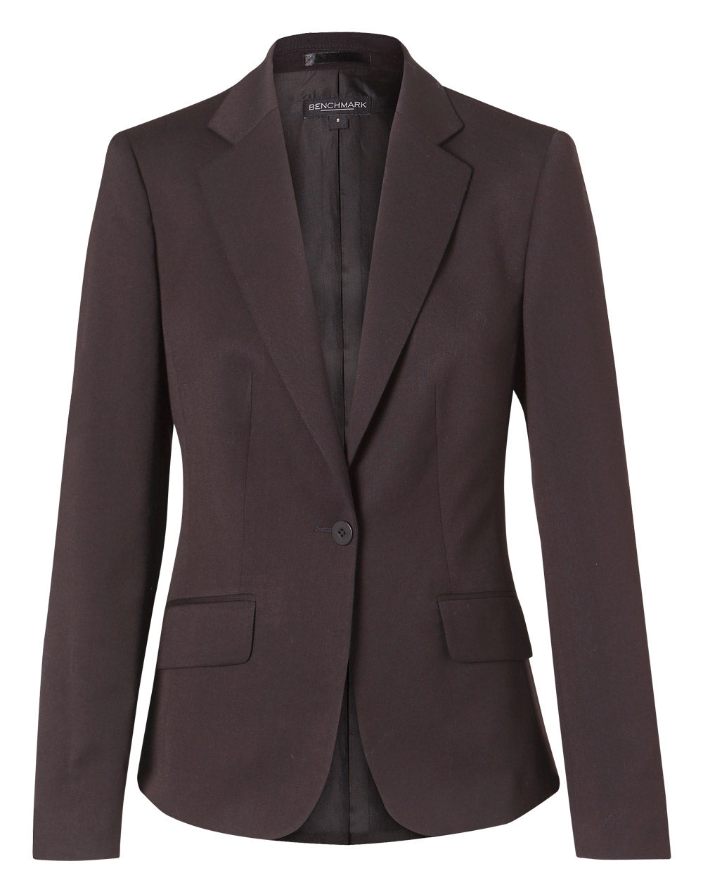 Women's One Button Cropped Jacket in Poly/Viscose Stretch