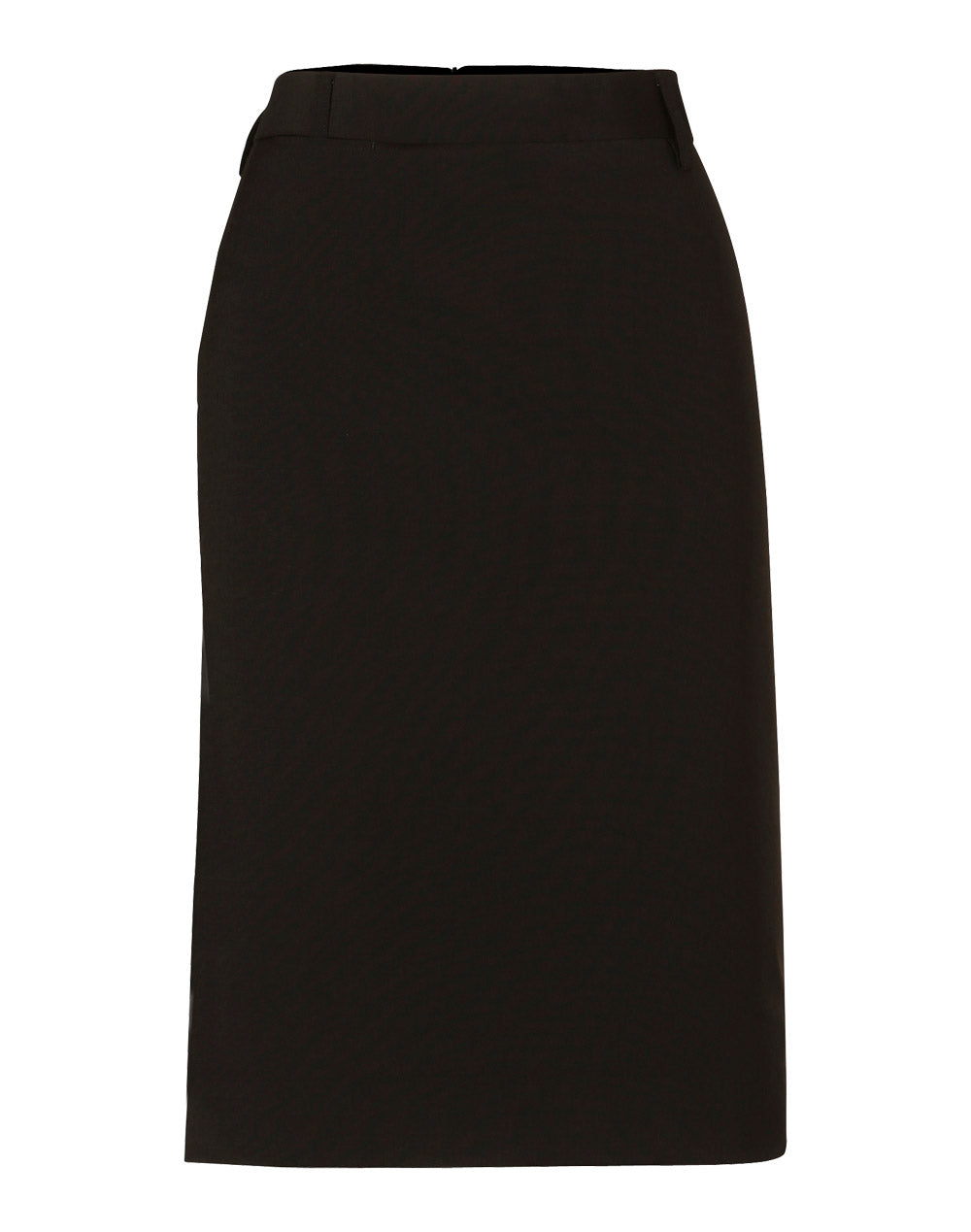 Women's Mid Length Lined Pencil Skirt in Wool Stretch