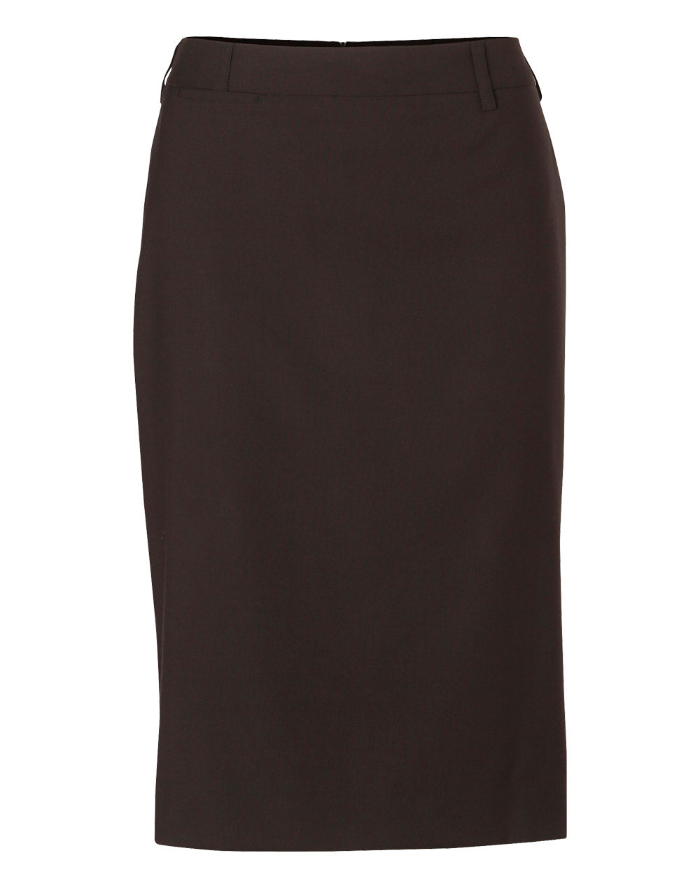 Women's Mid Length Lined Pencil Skirt in Poly/Viscose Stretch