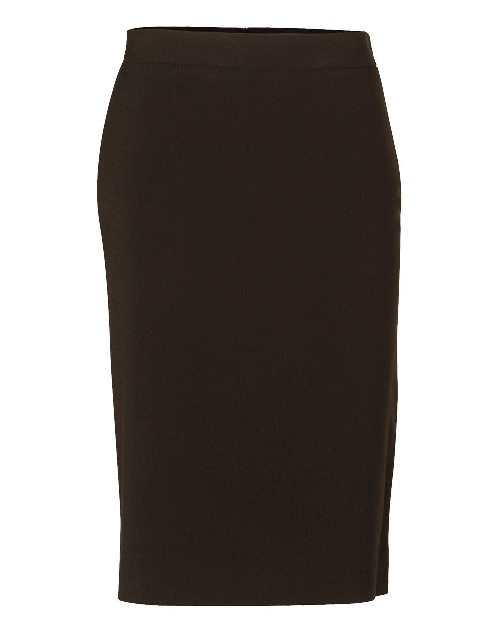 Women's Mid Length Lined Pencil Skirt in Poly/Viscose Stretch Stripe
