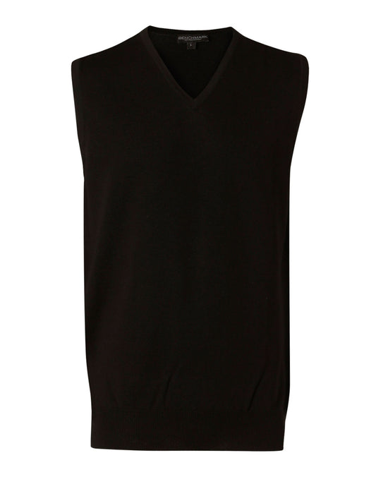 Men's 100% Merino Wool V Neck Vest