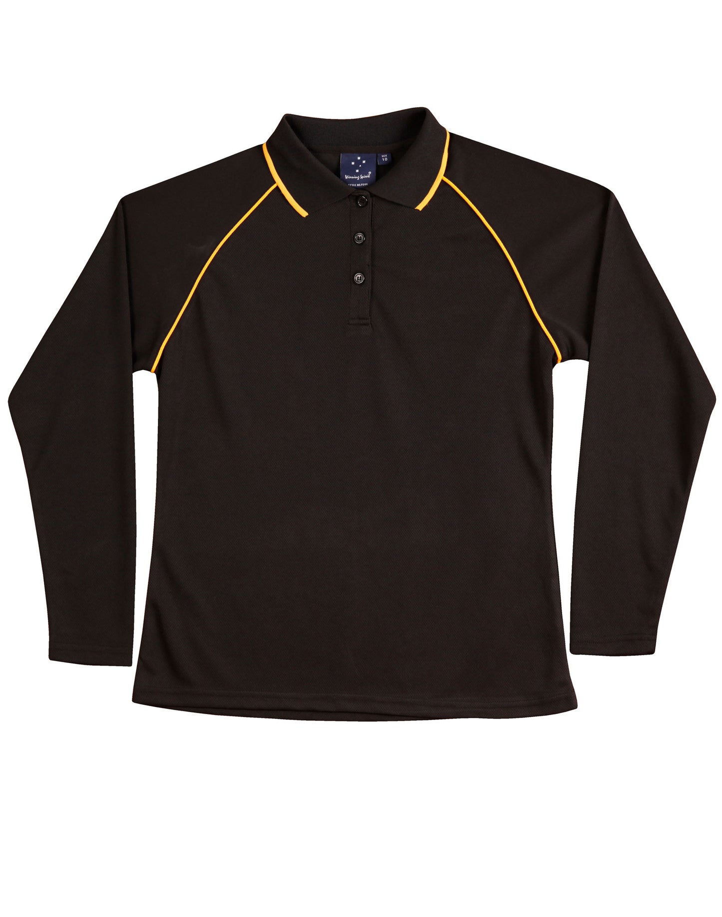 Ladies' cooldry raglan L/S polo