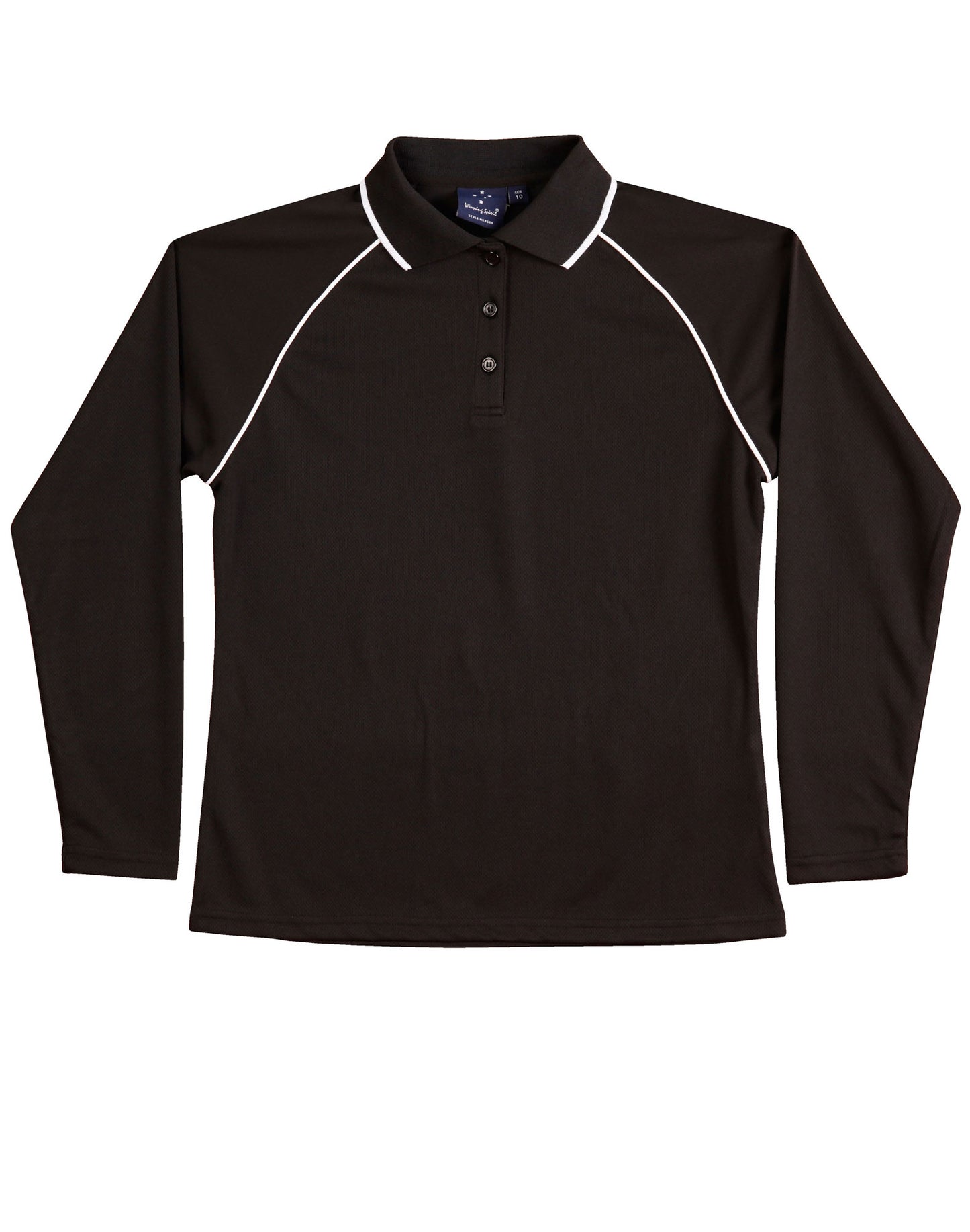 Ladies' cooldry raglan L/S polo