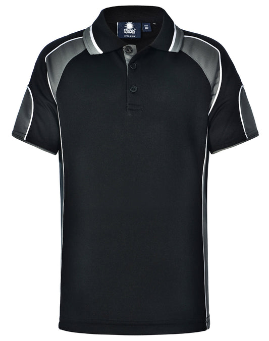 Kid's Cooldry Contrast Polo With Sleeve Panel