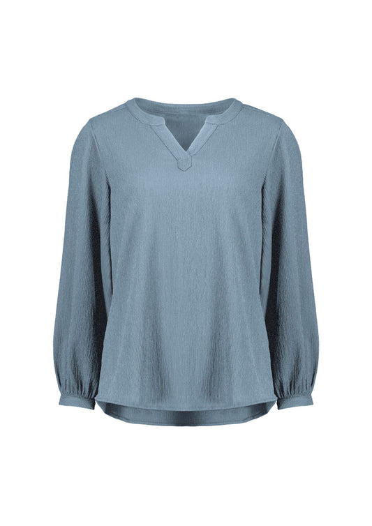 Womens Ruche Long Sleeve Blouse