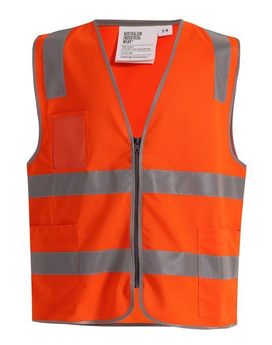Hi Vis Safety Zip Vest With ID & Utility Pockets