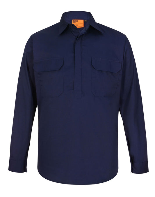 Cool-Breeze Closed Front L/S Work Shirt