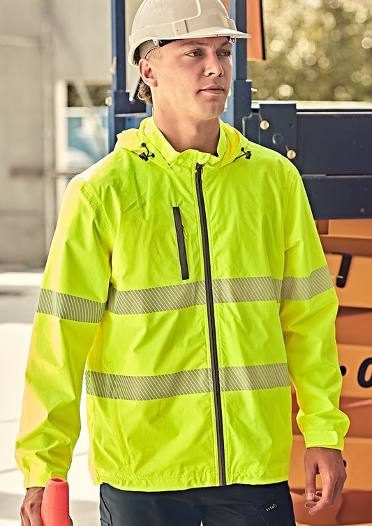 Unisex Super Light Segmented Tape Packable Rain Jacket